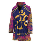 Boho Om Mandala Print Women's Bathrobe