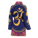 Boho Om Mandala Print Women's Bathrobe