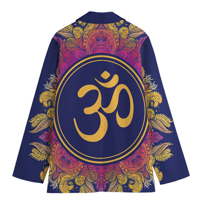Boho Om Mandala Print Women's Blazer