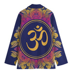 Boho Om Mandala Print Women's Cotton Blazer