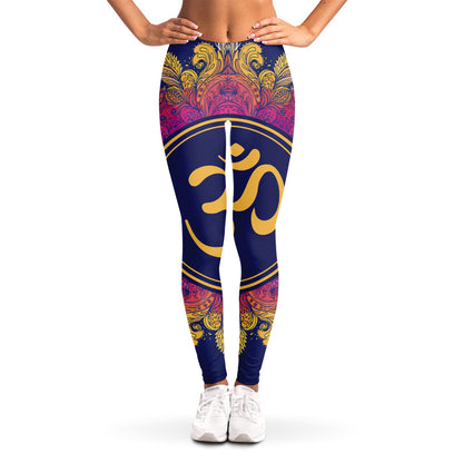 Boho Om Mandala Print Women's Leggings