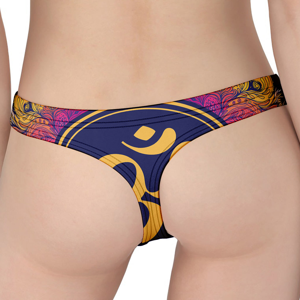 Boho Om Mandala Print Women's Thong