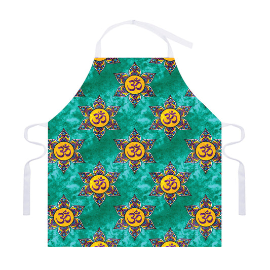 Boho Om Sign Pattern Print Adjustable Apron