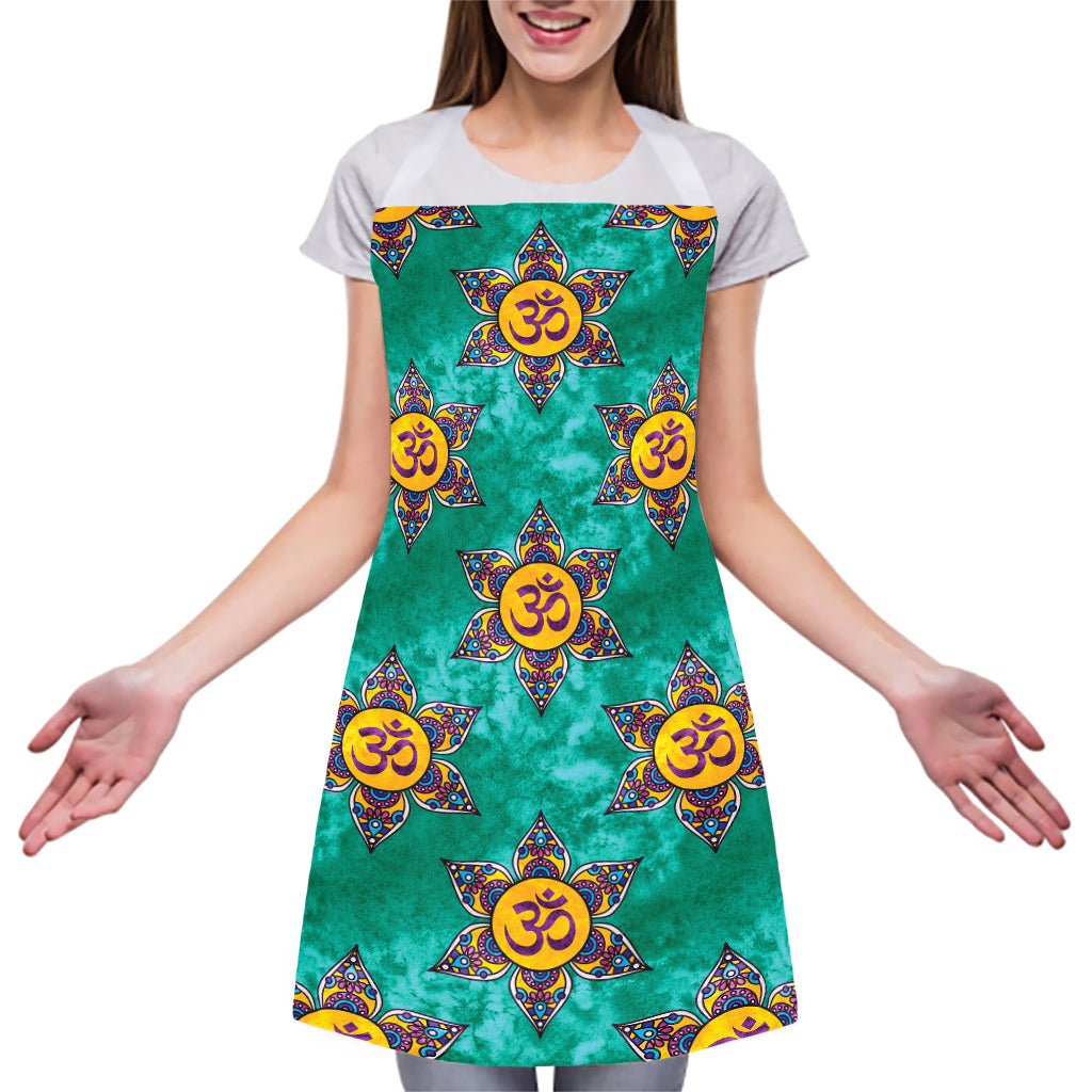 Boho Om Sign Pattern Print Adjustable Apron