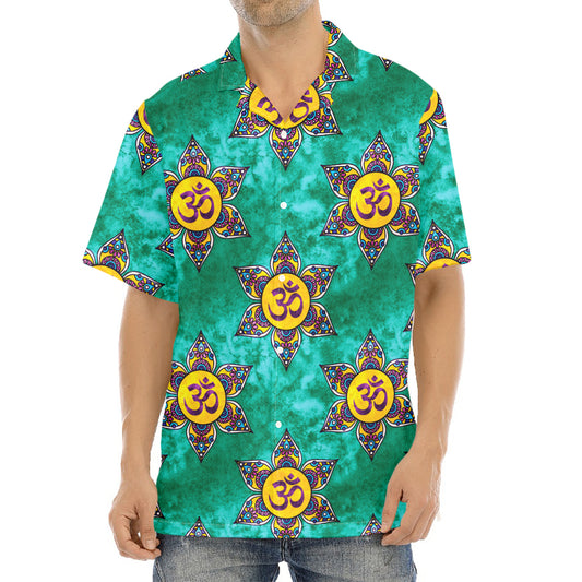 Boho Om Sign Pattern Print Aloha Shirt