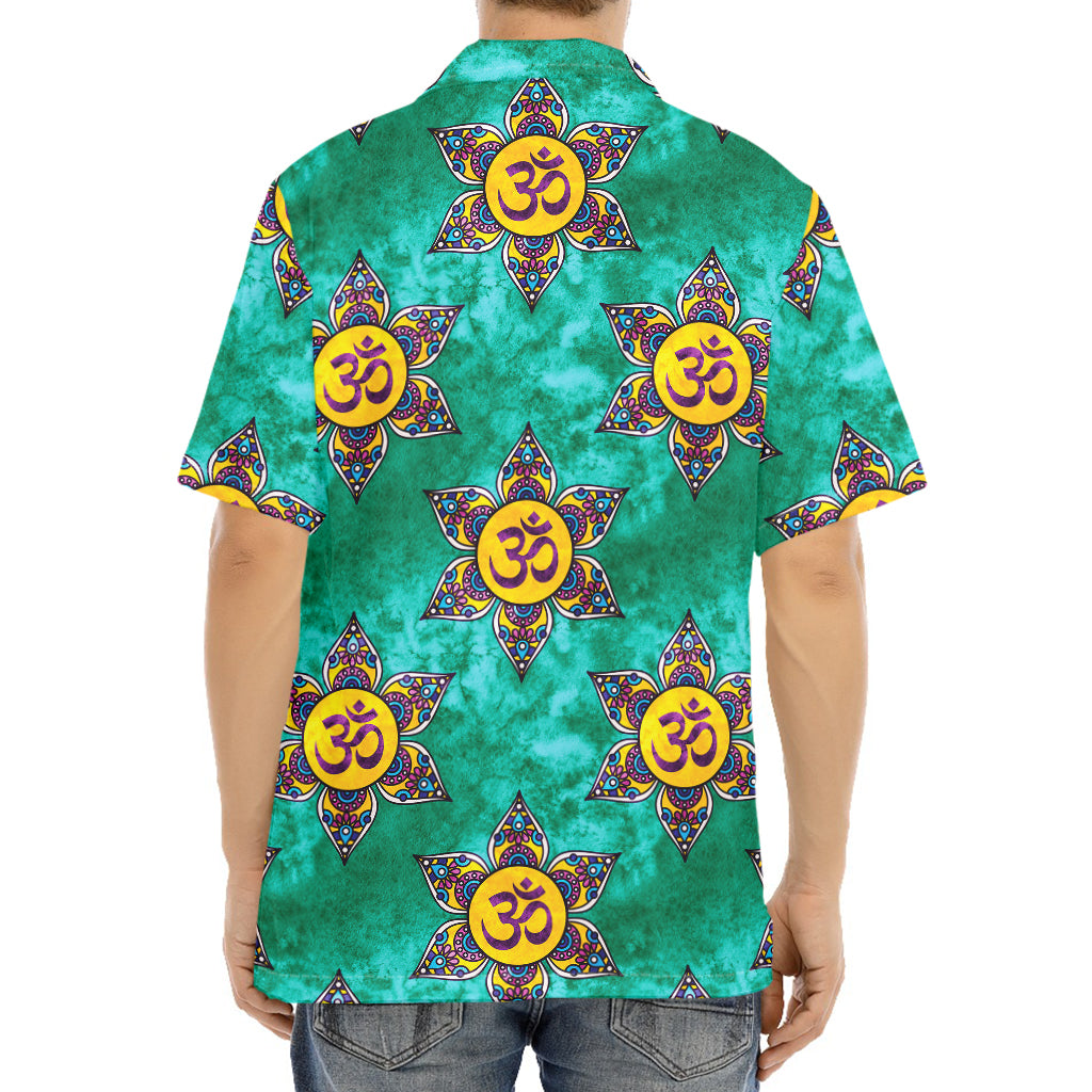 Boho Om Sign Pattern Print Aloha Shirt