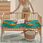 Boho Om Sign Pattern Print Baby Crib Sheet