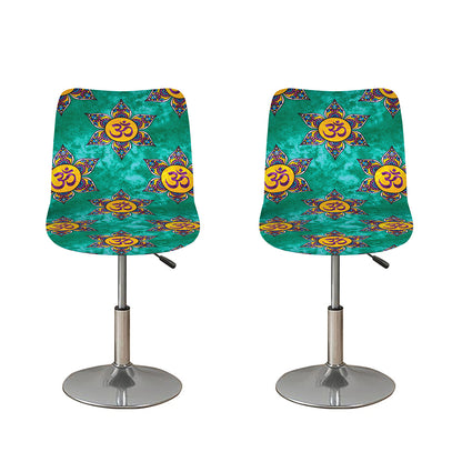Boho Om Sign Pattern Print Bar Stool Covers