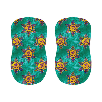 Boho Om Sign Pattern Print Bar Stool Covers