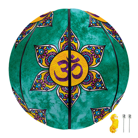 Boho Om Sign Pattern Print Basketball