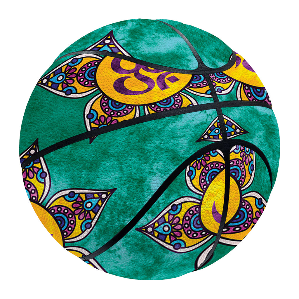 Boho Om Sign Pattern Print Basketball