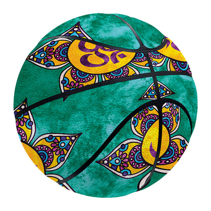 Boho Om Sign Pattern Print Basketball