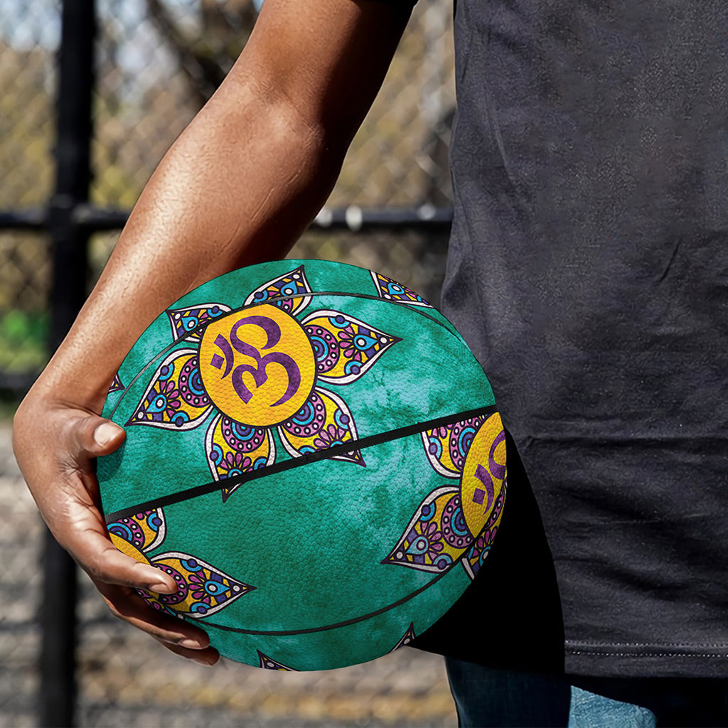 Boho Om Sign Pattern Print Basketball