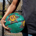 Boho Om Sign Pattern Print Basketball