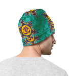 Boho Om Sign Pattern Print Beanie
