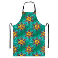 Boho Om Sign Pattern Print Bib Apron With Pocket