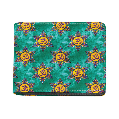 Boho Om Sign Pattern Print Bifold Wallet