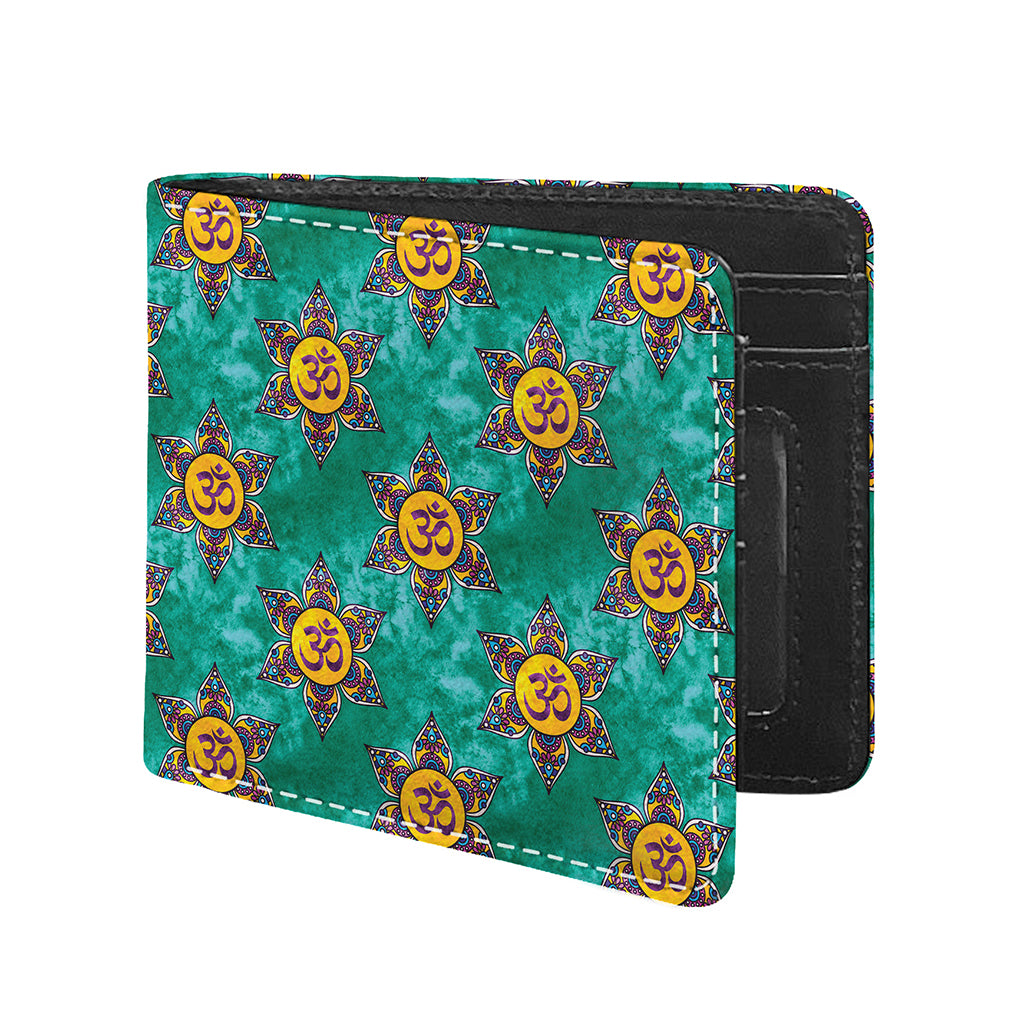 Boho Om Sign Pattern Print Bifold Wallet