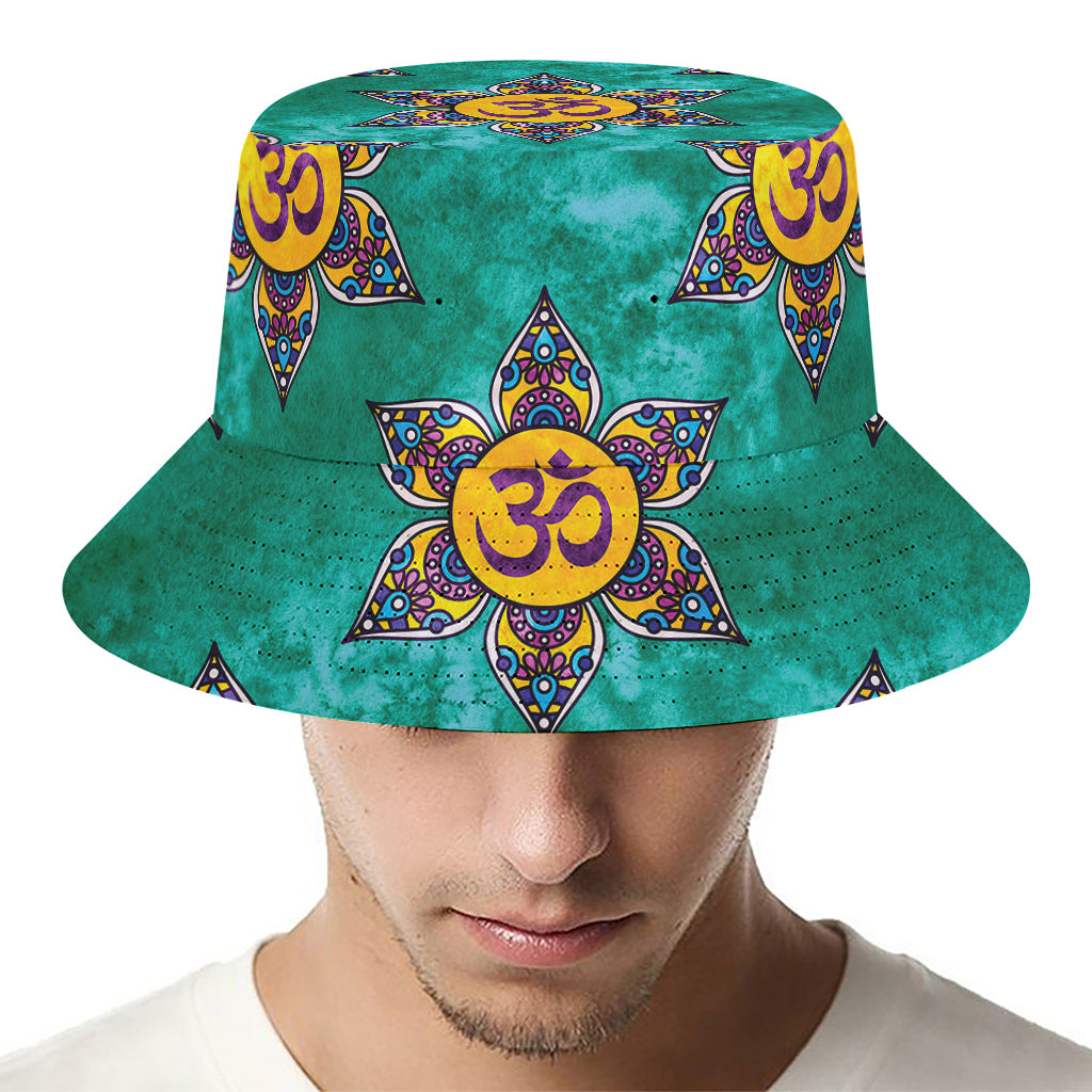 Boho Om Sign Pattern Print Bucket Hat