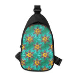 Boho Om Sign Pattern Print Chest Bag