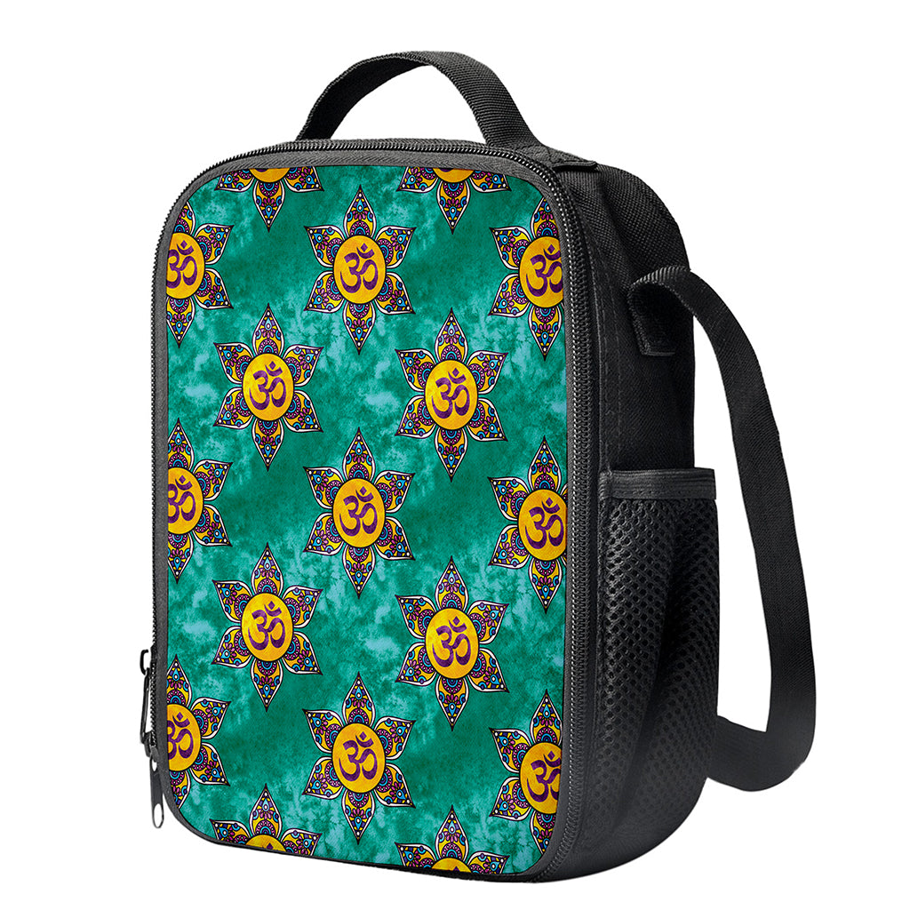 Boho Om Sign Pattern Print Crossbody Lunch Bag
