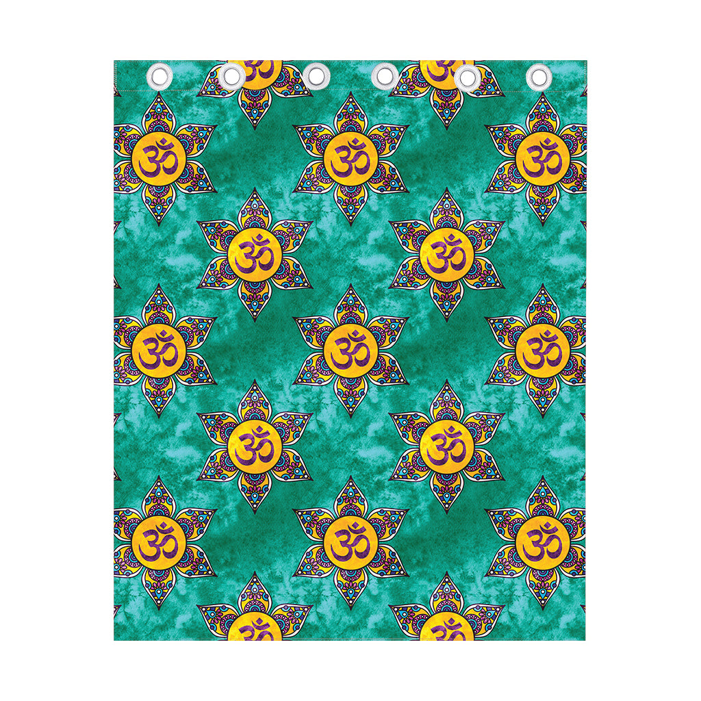 Boho Om Sign Pattern Print Curtain