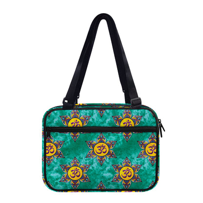 Boho Om Sign Pattern Print Double Strap Bible Bag