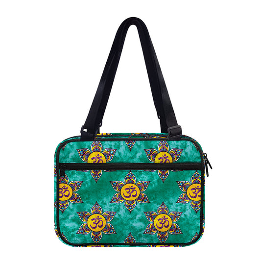Boho Om Sign Pattern Print Double Strap Bible Bag