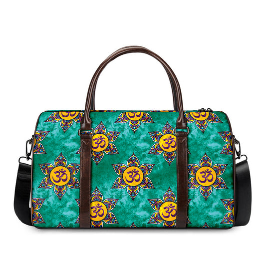 Boho Om Sign Pattern Print Duffle Bag