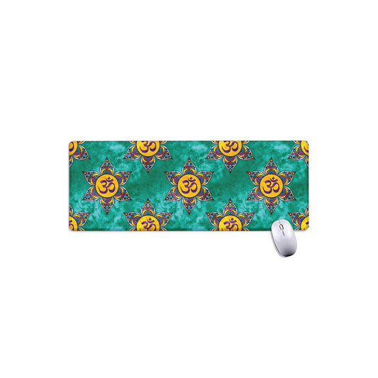Boho Om Sign Pattern Print Extended Mouse Pad