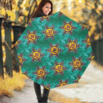 Boho Om Sign Pattern Print Foldable Umbrella