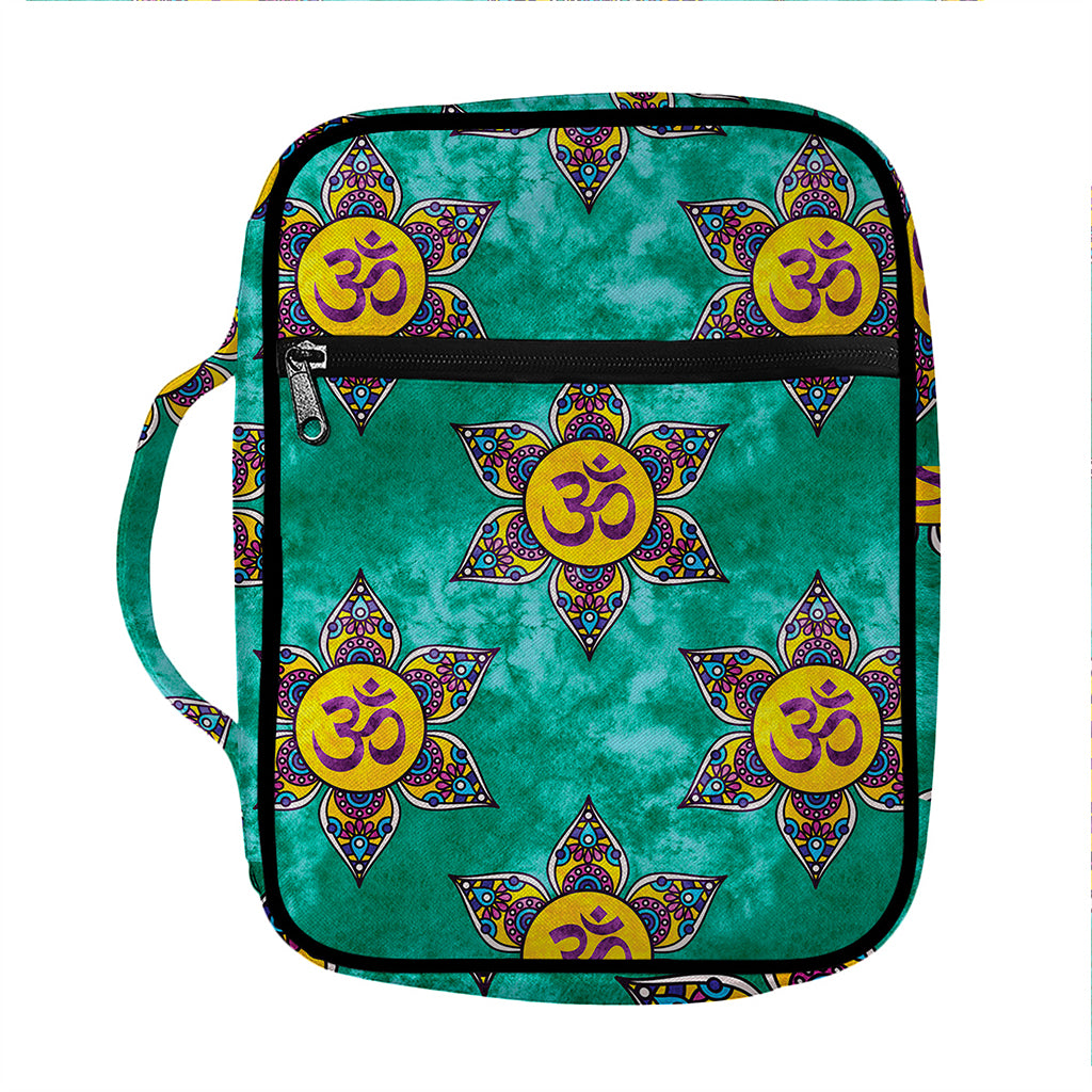 Boho Om Sign Pattern Print Front Pocket Bible Bag