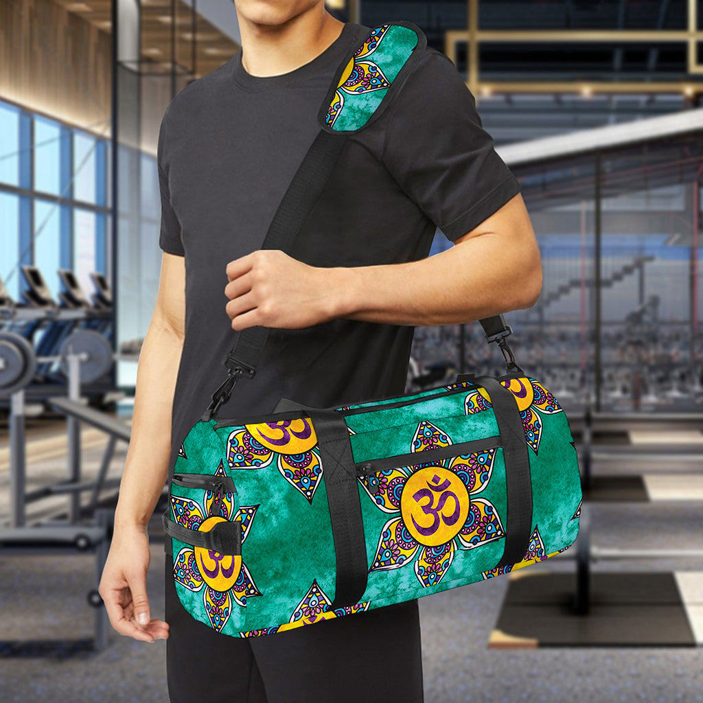 Boho Om Sign Pattern Print Gym Bag