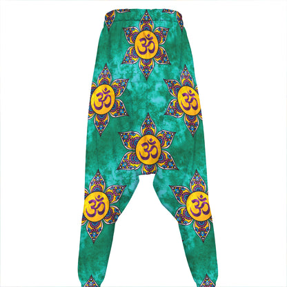 Boho Om Sign Pattern Print Hammer Pants