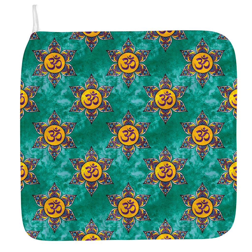 Boho Om Sign Pattern Print Hand Towel