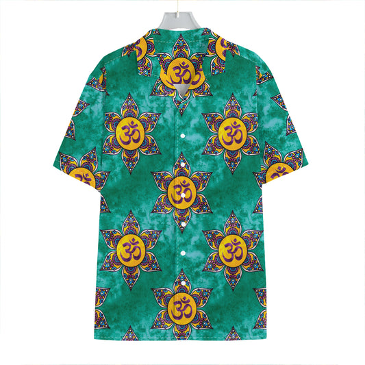 Boho Om Sign Pattern Print Hawaiian Shirt