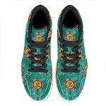 Boho Om Sign Pattern Print High Top Leather Sneakers