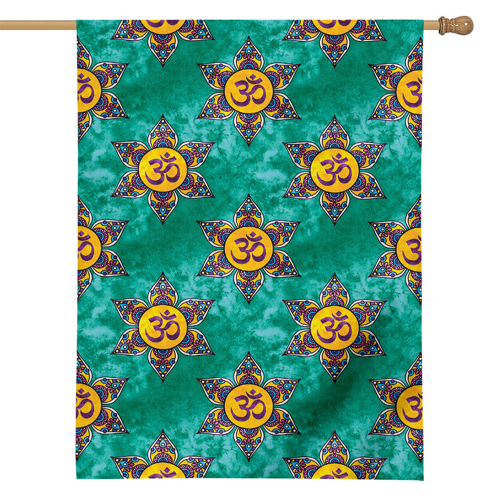 Boho Om Sign Pattern Print House Flag