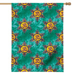 Boho Om Sign Pattern Print House Flag