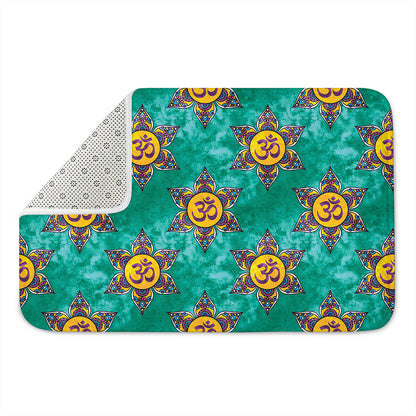 Boho Om Sign Pattern Print Indoor Door Mat