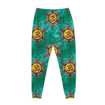 Boho Om Sign Pattern Print Jogger Pants