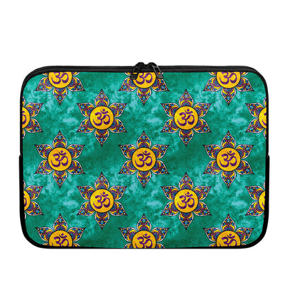 Boho Om Sign Pattern Print Laptop Sleeve