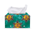 Boho Om Sign Pattern Print Leather Tissue Box Cover