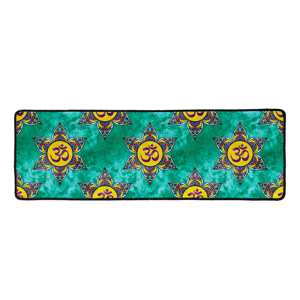 Boho Om Sign Pattern Print Long Kitchen Mat