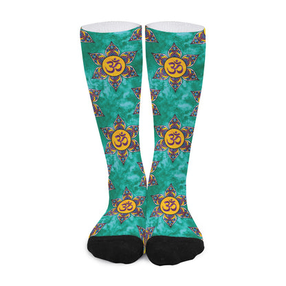 Boho Om Sign Pattern Print Long Socks