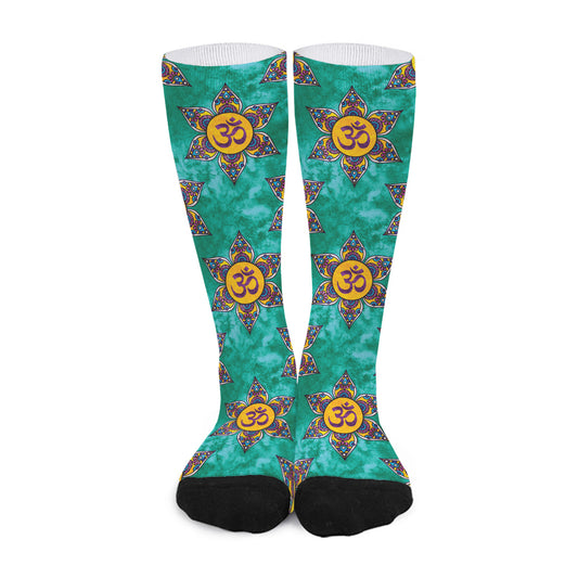 Boho Om Sign Pattern Print Long Socks