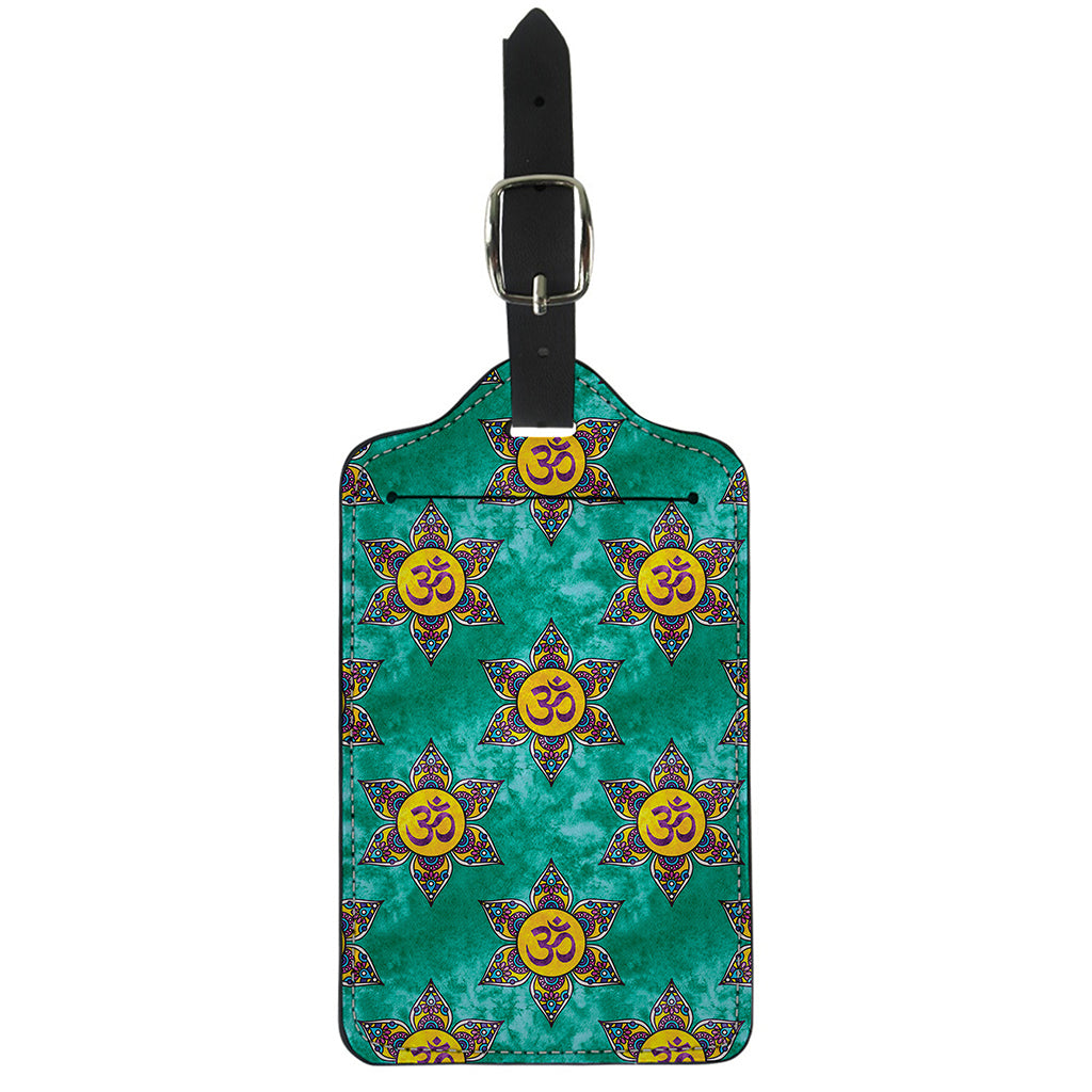 Boho Om Sign Pattern Print Luggage Tag