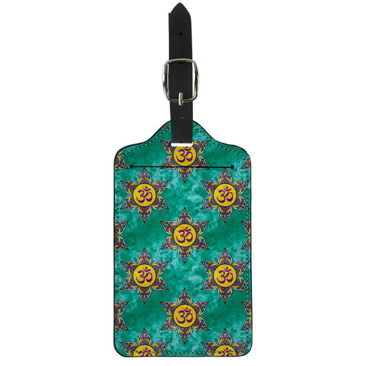 Boho Om Sign Pattern Print Luggage Tag