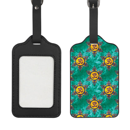 Boho Om Sign Pattern Print Luggage Tag