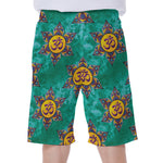 Boho Om Sign Pattern Print Men's Beach Shorts